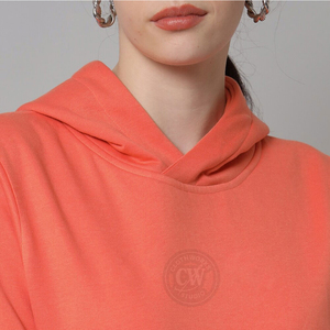 Chándal de mujer de tendencia superior con logotipo personalizado Chándal de mujer de tela ligera 100% algodón - Product Image 6