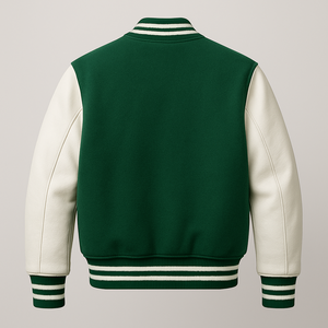 Chaqueta universitaria personalizada para hombre y mujer | Chaqueta con letras de lana y cuero | Chaquetas de béisbol universitarias OEM Fabricante al por mayor - Product Image 2