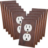 Plaque de couverture de prise murale en bois artisanal, style vintage |   Cache-prise décoratif en bois |   Décoration intérieure pour la maison et l'hôtel