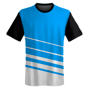 T-shirt en maille ajusté en polyester/coton, séchage rapide, respirant, col rond, vêtements de sport, maillot de football, logo imprimé par sublimation - Product Image 2