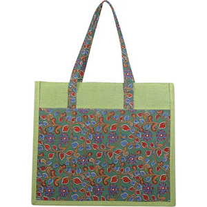 Sacs fourre-tout en jute laminé PP écologique imprimés personnalisés Sacs de plage avec poignée auto-décorative pour un usage quotidien Logo - Product Image 1