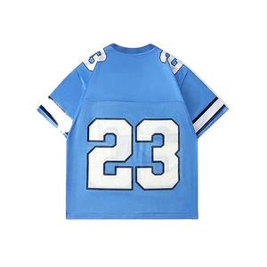 Maillot de Football américain pour hommes de haute qualité nouvelle mode haut en maille tissu Durable à manches courtes vente chaude haut tendance taux pas cher - Product Image 4