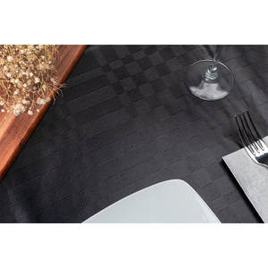 Mantel a Cuadros Negro de 120x120cm, Extra Grande, Adaptado a 116x116cm, B2B - Product Image 1