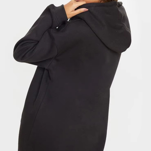 Sudadera con capucha larga lisa con hombros caídos 400GSM sudaderas con capucha sólidas para mujer Sudadera con capucha de algodón con hombros caídos y estampado personalizado al por mayor para mujer - Product Image 1