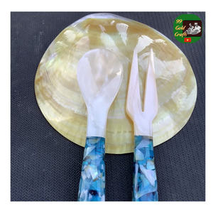 Cuillère et plat en nacre artisanale, cadeau idéal pour les amis et la famille, cuillère à caviar en nacre - Product Image 2