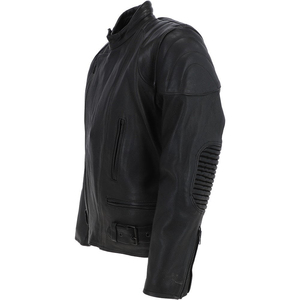 Chaqueta de piel de vaca con cremallera para hombre, abrigo de ante negro con cremallera, OEM - Product Image 3