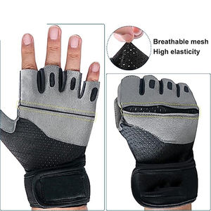 Demi-doigt Style Design Unique Noir Gris Couleur Nouveau Haute Qualité Avec Meilleur Prix Gants D'haltérophilie PAR AMAZING INDUSTRIES - Product Image 3