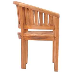 Fauteuil d'extérieur moderne en teck massif pour patio et jardin - Product Image 3