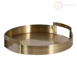 Luxury Metal Handicraft <b>Decorative</b> <b>Tray</b> for Ramadan Interior Decoration | Customizable Colors & Logo Living Room & Dining Area - Product Image 2