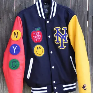 แจ็กเก็ตเบสบอลแบบเลตเตอร์แมนสำหรับผู้ใหญ่และวัยรุ่นแจ็กเก็ตทีมบางสีใหม่ - Product Image 2