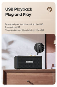 Haut-parleur rétro pour haut-parleur sans fil <span class=keywords><strong>Marshall</strong></span> Design 40W super sound deskdrop avec fonction TWS design cuir - Product Image 2