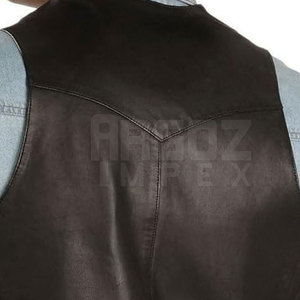 Respirant léger hommes sans manches gilet en cuir meilleure qualité Top vente hommes gilet en cuir fabriqué au Pakistan - Product Image 6