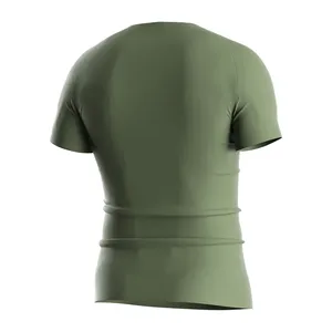 Pantalones de chándal para hombre, color verde militar, con costuras reforzadas y ecológicos, fabricante mayorista - Product Image 4