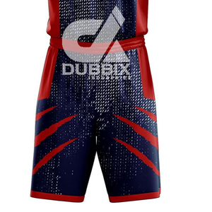 Ensembles d'uniformes de sport pour hommes 100% polyester, personnalisés, design d'équipe de basketball 3D, respirant, séchage rapide, antibactérien, été - Product Image 6