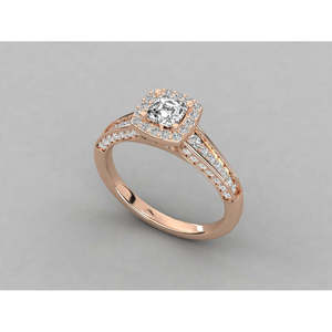 10K Gold Solitaire Ring for Ladies Lab Grown Diamond - Product Image 4