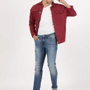 แจ็คเก็ตยีนส์คุณภาพสูงสำหรับผู้ชาย สไตล์วินเทจขาดๆ ทรงเข้ารูป สตรีทแวร์ เสื้อกันลม ทนทานและมีสไตล์สำหรับฤดูหนาว - Product Image 4