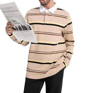 Camisetas de Rugby Vintage Personalizadas, Polo de Manga Larga, 100% Algodón, Logotipo Bordado de Alta Densidad, Camiseta de Rugby, Polos para Hombre - Product Image 2