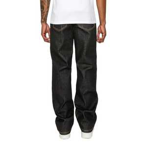 กางเกงยีนส์ผู้ชายทรงตรงเข้ารูปปกติสีดำกางเกงยีนส์บางเฉียบสำหรับผู้ชายผ้าเดนิมแบบลำลองสำหรับผู้ชาย - Product Image 6