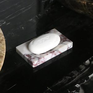 Porte-savon en marbre de luxe de qualité supérieure pour comptoirs de salle de bain Design élégant en pierre naturelle idéal pour la décoration intérieure ou l'usage des invités - Product Image 2