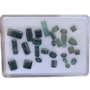 Natural Green and Blue Indicolite Tourmaline Stone Fancy Shape Semi Precious Gemstone at Factory Price From Wholesaler