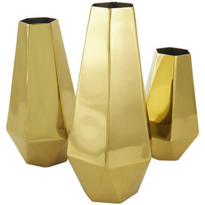 Jarrones de metal coloridos de boca ancha de Merlin Diseño de metal texturizado inspirado en Italia para arreglos florales de estilo nórdico - Product Image 6