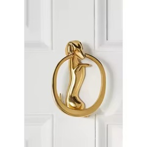 Heurtoir de porte en métal au design élégant, accessoires de portes et fenêtres en métal poli antique, serrure de porte moderne de luxe, articles de luxe - Product Image 1