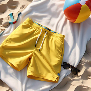 Pantalones cortos de natación de secado rápido para hombre, pantalones cortos de playa ligeros de verano para hombre, 100% poliéster, algodón, pantalones cortos de playa para hombre - Product Image 6