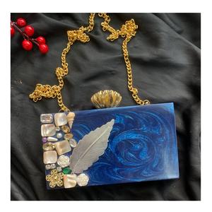 กระเป๋าคลัทช์ใส่มือแฟชั่นสำหรับผู้หญิงกระเป๋าคลัทช์ลายหินอ่อนเรซินสำหรับงานปาร์ตี้ - Product Image 1