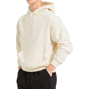 Nouveau sweat à capuche en molleton de coton personnalisé lourd surdimensionné de haute qualité fabricant de sweat à capuche blanc recadrée Boxy à capuche hommes à vendre - Product Image 2