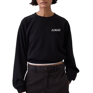 Sudadera Corta Premium para Mujer con Tela de Felpa Suave y Diseño de Hombros Caídos Cómodo para Compradores al por Mayor Precio de Fábrica 2026 - Product Image 1