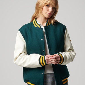 เสื้อแจ็คเก็ตวาร์ซิตี้แบบยูนิเซ็กซ์ ปักอักษรตามสั่ง แสดงสัญลักษณ์ทีมโรงเรียน เสื้อโค้ทกีฬา ปักอักษรตามสั่ง ทีมโรงเรียน - Product Image 5