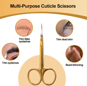 ANAAIF Ciseaux à cuticules pour ongles en acier inoxydable durable Outil de beauté personnalisé Nouveau style de ciseaux droits à pointe incurvée tranchante - Product Image 4