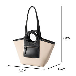 Dernier design de sac à main carré à sangle unique en cuir PU à la mode Sac fourre-tout à bandoulière populaire pour femmes - Product Image 2