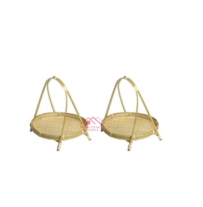 Prix de gros Accessoires de décoration pour hôtel Support à gâteau tissé à la main en jute et en canne pour le service - Product Image 5