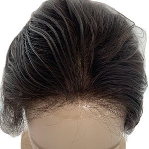 LUFA LFTP HZ068 1B50 #   1B40 #   Toupet pour cheveux gris, cheveux humains Remy indiens, vague naturelle, base en soie, fermeture durable, respirant, PU fin - Product Image 1