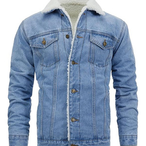 Veste en jean respirante à séchage rapide sur mesure pour homme BRESCIA SPORTS, coupe régulière, col rabattu, style décontracté d'hiver, taille plus - Product Image 1