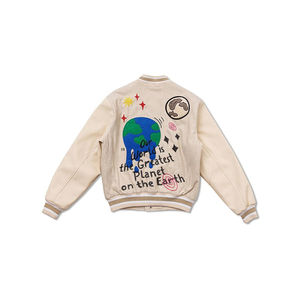 Blouson d'aviateur de sport Letterman Academy grande taille personnalisé de couleur pour hommes 100% coton respirant hiver Varsity Baseball Jacket - Product Image 4