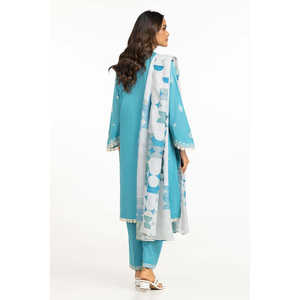 Dupatta de Algodón y Seda Estampada, Elegante Chal IPD-44621 - Product Image 3