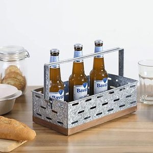 Caddy à outils de rangement galvanisé dernier modèle, ustensiles de cuisine de restaurant, poignée en métal, forme rectangulaire, organisation élégante et durable - Product Image 1