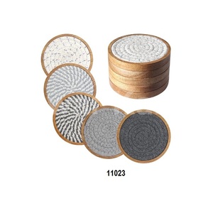 แผ่นรองแก้วไม้สี่เหลี่ยมทรงโมเดิร์นเพ้นท์ลายด้วยมือ ขนาดเส้นผ่านศูนย์กลาง 300 มม. เป็นมิตรกับสิ่งแวดล้อม - Product Image 4