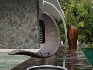 Chaise de balançoire en rotin confortable et de haute qualité prix bon marché meubles en rotin nouvelle conception chaise de balançoire de jardin extérieur - Product Image 4