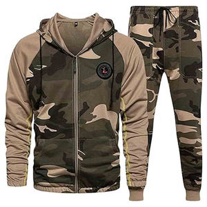 Joggers Chándales casuales de diseño de camuflaje para hombre Personalizados 3D Bordado Letras Entrenamiento y ropa de calle Conjuntos regulares de etiqueta privada - Product Image 3