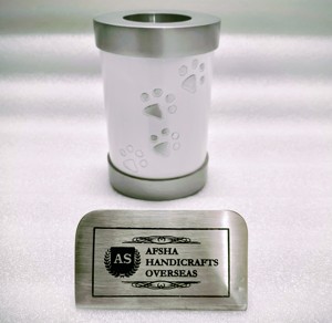 Urna Funeraria de Metal Azul, Latón/Aluminio, Estilo Nuevo, para Guardar Cenizas de Mascotas - Product Image 3