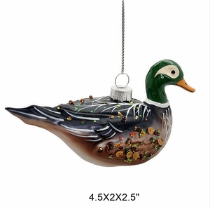 Adornos Navideños de Cristal Italiano Pintados a Mano, Figuras Clásicas a Todo Color de Naturaleza y Jardín, Decoraciones Novedosas para Árboles de Navidad - Product Image 3