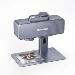 Atomstack máquina de marcação a laser, portátil, desktop, m4 fibra, 20w, 70*70mm, joias, impressora, logotipo, cartão de crédito, máquina de marcação