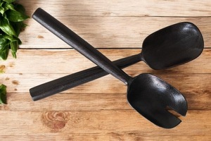 Ensemble de mini cuillères en bois d'acacia naturel écologique fait à la main, spatules de cuisine antiadhésives, pinces, ustensiles de cuisine de petite taille décoratifs - Product Image 2