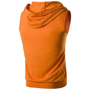 Chaleco de alta calidad para hombre, jersey con capucha y cremallera, ropa de calle, chalecos deportivos sin mangas de verano para hombre - Product Image 5
