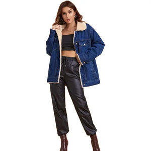 Chaqueta Vaquera de Mezclilla de Algodón Transpirable para Mujer, Chaqueta de Invierno Personalizada al por Mayor 2025 - Product Image 4