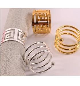 Wire <b>Nest</b> Design <b>Round</b> Shape Metal Luxury Stocked Napkin Ring for Wedding Dinner Parties & Events <b>Table</b> Decoration Black - Product Image 3