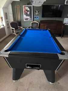 Table de billard de luxe en bois d'acajou et de teck, taille personnalisée, tapis vert, ardoise, caoutchouc, coussins en MDF, pieds en bois massif, PVC WoodenPool - Product Image 6